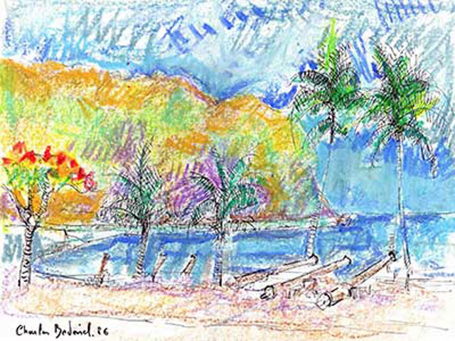 15-I28_Le Barachois_St-Denis_La Réunion 1986_Pastel 21x29